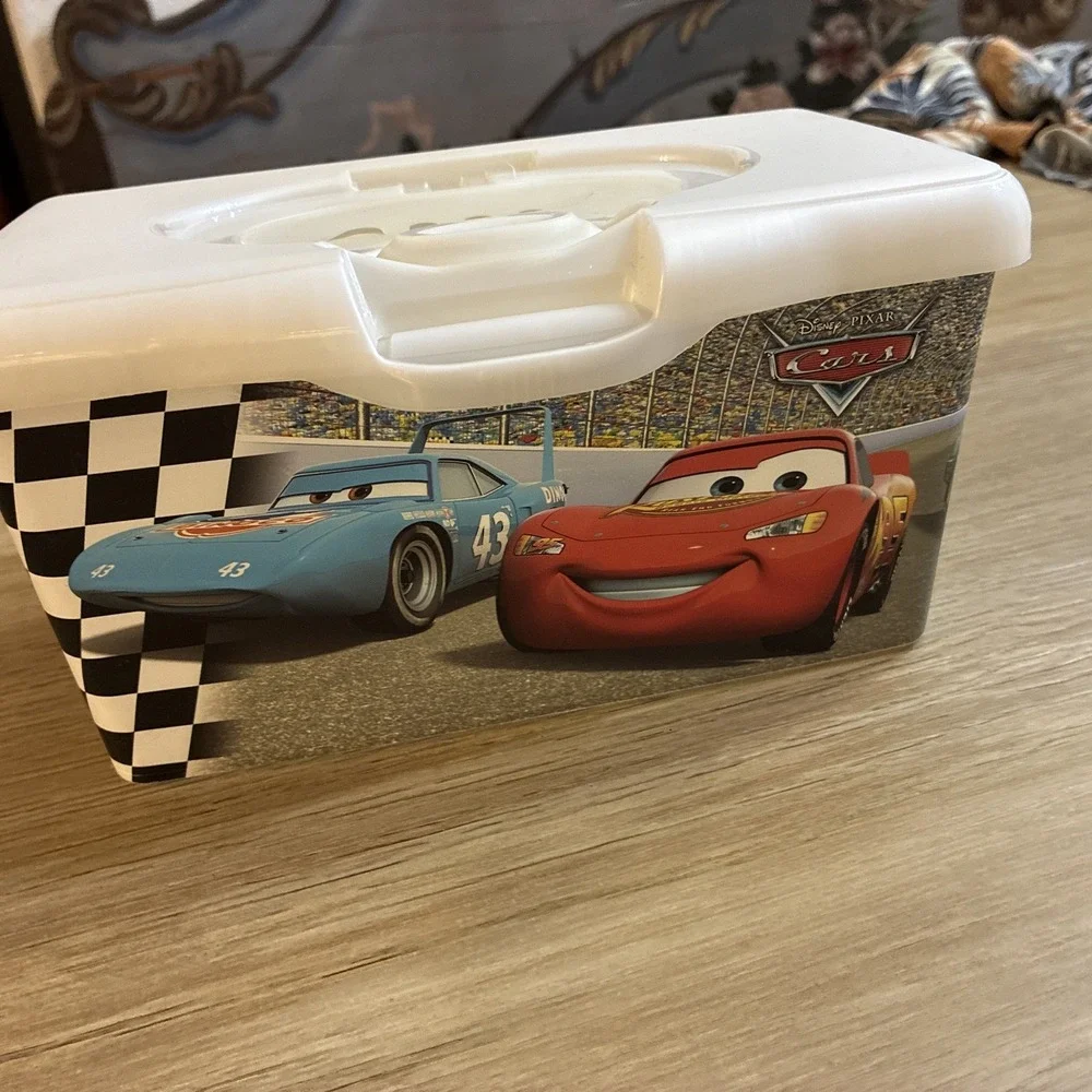 Huggies Wet Wipes Empty Pop-Up Container Disney Pixar Cars Missing Cover